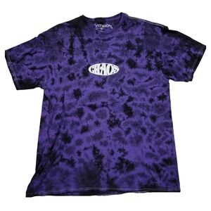 Vitriol Chaos Mayhem Devil In The Details Tie-Dye Purple Black T-Shirt Men Large